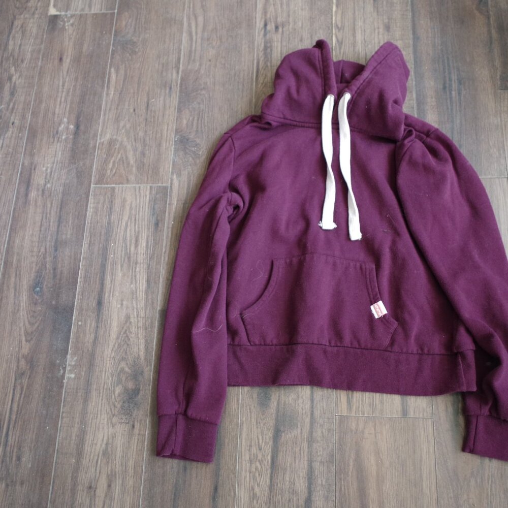 Ladies Burgundy Pullover Sweat Shirt By Reflex